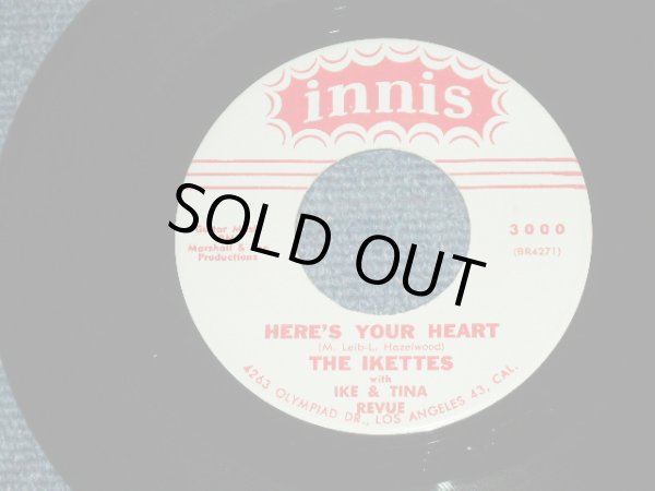 画像1: THE IKETTES with IKE & TINA REVUE - HERE'S YOUR HEART / 1960's US ORIGINAL 7"Single  