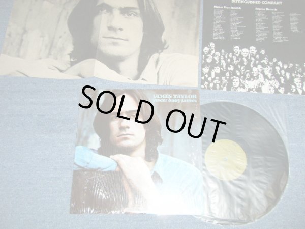 画像1: JAMES TAYLOR - SWEET BABY JAMES : With  POSTER SONG SHEET : 1st Press "NON-TITLE Credit" on Front Cover  (Matrix # WS-1843 39638-2/ WS 1843B 39639-1C) "SANTA MARIA Press" ( Ex+++/Ex++++) / 1970 US ORIGINAL 1st Press GREEN & "WB" Label Used  LP