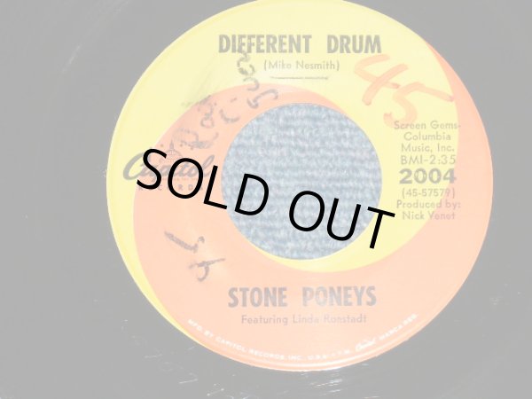 画像1: STONE PONEYS ( feat. LINDA RONSTADT) - DIFFERENT DRUM : I'VE GOT TO KNOW ( Ex/Ex ) / 1967 US AMERICA ORIGINAL Used 7" Single 