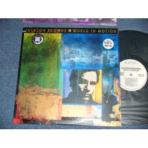 画像: JACKSON BROWNE - WORLD IN MOTION  ( Ex+++/MINT- : Cutout) / 1989 US AMERICA ORIGINAL "WHITE LABEL PROMO" Used  LP