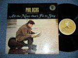 画像: PHIL OCHS - ALL THE NEWS THAT'S FIT TO SING ( Ex+/Ex+)   / 1964 US AMERICA  ORIGINAL 1st Press "GOLD Label with 'GUITAR PLAYER'"  MONO Used LP 