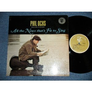 画像: PHIL OCHS - ALL THE NEWS THAT'S FIT TO SING ( Ex+/Ex+)   / 1964 US AMERICA  ORIGINAL 1st Press "GOLD Label with 'GUITAR PLAYER'"  MONO Used LP 