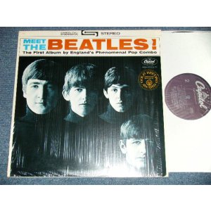 画像: The BEATLES - MEET THE BEATLES  ( Matrix #  A)  ST-1-2047-H24    B)  ST-2-2047-H25 )  ( MINT-/MINT- ) / US AMERICA  "PROMO HOLE"  "1978-Mid 1982 Version PURPLE Label" 2nd Press "AWARD GOLD Printed Front Cover" STEREO Used LP  