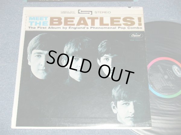 画像1: The BEATLES - MEET THE BEATLES  ( Matrix #  A)  ST-1-2047-B2    B)  ST-2-2047-A3 #2  )  ( Ex++/MINT- : EDSP ) / 1964 US AMERICA  1st Press "BLACK with RAINBOW Color Band Label"  "BEATLES Logo on BROWN Front Cover" STEREO Used LP  