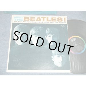 画像: The BEATLES - MEET THE BEATLES  ( Matrix #A) T-1-2047-G8 B) T-2-2047-G8)  "LOS ANGELES Press in CA"(Ex++/Ex+++) / 1964 US AMERICA  1st Press "BLACK with RAINBOW Color Band Label"  "BEATLES Logo on TAN to BROWN  Front Cover" MONO Used LP  Ex++/Ex+++