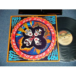 画像:  KISS - ROCK AND ROLLOVER  ( Ex/Ex++ Looks:Ex+)  / 1976 US AMERICA  1st PRESS "TAN Label with DESERT SCENE at Top & CASABLANCA at Top Label"   Used  LP 