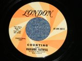 画像: MARIANNE FAITHFULL -  COUNTING : TOMORROW'S CALLING (Ex+++/Ex+++ )  / 1966 US AMERICA  ORIGINAL "PROMO ORANGE Label" Used 7"Single