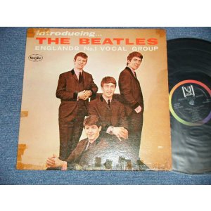 画像: The BEATLES - INTRODUCING...(  Matrix #    A) 63-3402  LIRJ / B)  63-3403  LIRJ    )  ( VG+++/Ex A-6:POOR Jump) / 1964 US AMERICA ORIGINAL  "BLACK with RAINBOW with BLACKET at Top Label"  MONO Used LP 
