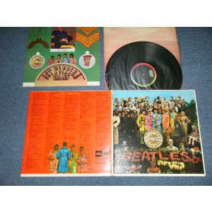 画像:  BEATLES  - SGT PEPPERS LONELY HEARTS CLUB BAND (Matrix #    A) MAL-1-2653-F1   B) MAL-2-2653-G2) ( Ex+++,Ex++/Ex+++ Looks:MINT-)  / 1967 US AMERICA ORIGINAL "BLACK With RAINBOW Label" "MONO" Used LP  (With Cut Outs Inserts + Original "RED" Inner Sleeve) 