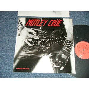 画像: MOTLEY CRUE Mötley Crüe ‎ - TOOFAST FOR LOVE ( Ex+++/MINT)  / 1982 UK ENGLAND ORIGINAL Used  LP 
