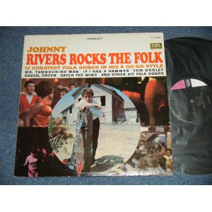 画像: JOHNNY RIVERS - ROCKS THE FOLK  ( Matrix #  A) LP-12293- SIDE#1-1D    B) LP-1193-SIDE-2-1A )  Ex++/Ex+++ )  / 1965  US AMERICA  ORIGINAL "1st Press BLACK with PINK Label" STEREO Used   LP 