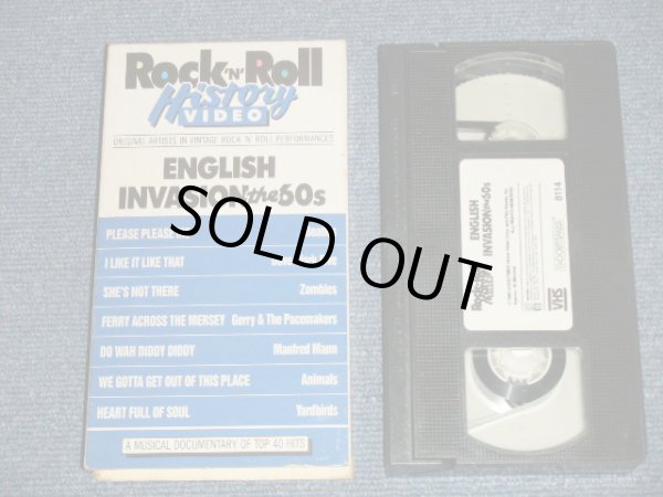 画像1: v.a. OMNIBUS (BEATLES, DAVE CLARK FIVE, GERRY and THE PACEMAKERS, ANIMALS, MANFRED MANN, YARDBIRDS, ZOMBIES ) - Rock 'n' Roll History VIDEO : ENGLISH INVENSION the 60s (Ex++/MINT)   / 1989 US AMERICA  'NTSC' SYSTEM  Used VIDEO 