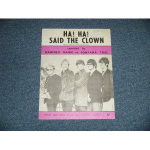 画像: MANFRED MANN - HA! HA! SAID THE CLOWN (SHEET MUSIC) (MINT-)   /  1967 UK ENGLAND ORIGINAL  Used SHEET MUSIC  