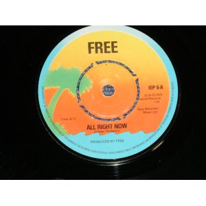 画像: FREE - ALL RIGHT NOW : MY BROTHER TAKE/WASHINGTON WELL  ( Ex++/Ex++) / 1978 UK ENGLAND ORIGINAL Used 7"Single