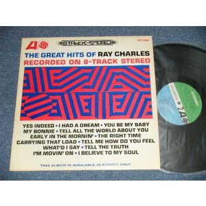 画像: RAY CHARLES -  THE H\GREAT HITS OF RAY CHARLES RECORDED ON 8-TRACK STEREO  (Ex++/Ex++)    / 1964 US AMERICA ORIGINAL "GREEN & BLUE Label"  STEREO Used LP 