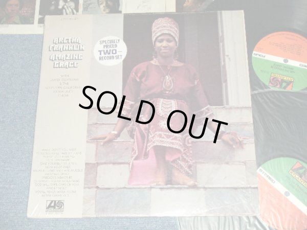 画像1: ARETHA FRANKLIN - AMAZING GRACE (Matrix # A)ST-A-722493-C  PR   B)ST-A-722495-E  PR    C) ST-A-722496-F  PR   D)ST-A-722494-C) (MINT-/MINT- EDSP) / 1972 US AMERICA ORIGINAL 1st Press "GREEN & RED with 1841 BROADWAY Label" Used 2-LP's　