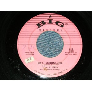 画像: TOM & JERRY (SIMON & GARFUNKEL)  -  HEY SCHOOL GIRL : DANCIN' WILD ( Ex/Ex STOL, WOL) / 1957  US AMERICA  ORIGINAL  Used 7" Single 
