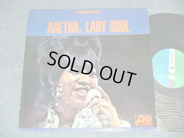 画像1: ARETHA FRANKLIN - LADY SOUL (Matrix #  A) ST-A-681207-1G   TYPING   B) ST-A-681208-1G   TYPING ) (Ex/Ex+ Looks:Ex+++ EDSP) / 1968 US AMERICA ORIGINAL "GREEN & BLUE Label" Used LP 　