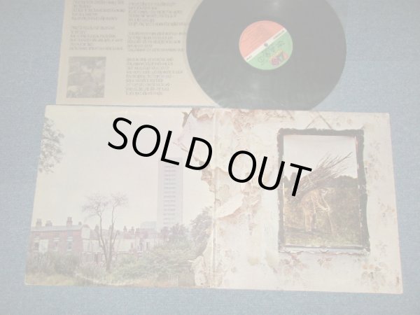 画像1: LED ZEPPELIN - IV (Matrix Number #  A)ST-A-712285-FF PORKY MR  AT/GP ▵16345 (4)  PR      B)ST-A-712286-DD AT/GP  MR ▵16345-x (2) PR PECKO DUCK ) ("MO" at Bottom Label)(Ex+/Ex, A-4:VG, Ex++ WOL  ) / 1970 US ORIGINAL 1st Press "RED & GREEN Label" 1st Press "1841 BROADWAY Label" Used LP With Original Inner sleeve