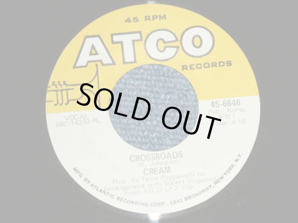 画像1: CREAM  - A) CROSSROADS  B) PASSING THE TIME (Ex++/Ex++) / 1969 US AMERICA ORIGINAL Used 7"Single