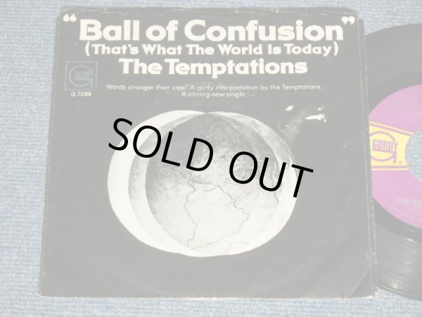 画像1: The TEMPTATIONS - A) BALL OF CONFUSION (PSYCHE FUNK)  B) IT'S SUMMER (BALLAD) (Ex/Ex++ Looks:Ex)  / 1970 US AMERICA ORIGINAL Used 7"45  with PICTURE Sleeve 