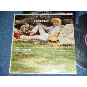 画像: MERL TRAVIS - TRAVIS! (Ex+/Ex++ Looks : Ex+++) /1962 US AMERICA ORIGINAL 1st Press "BLACK with RAINBOW 'CAPITOL Logo on TOP Label' STEREO Used LP  