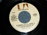 画像: BOBBY WOMACK - A) WOMAN'S GOTTA HAVE IT  B) GIVE IT UP (MINT/MINT) / 1972 US AMERICA ORIGINAL Used 7"45 