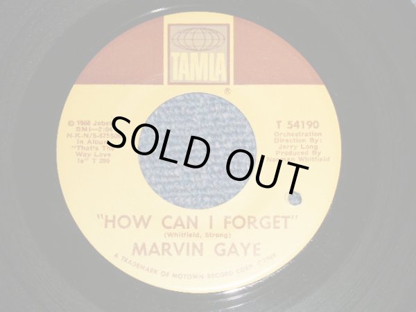 画像1: MARVIN GAYE - A) HOW CAN I FORGET  B) GONNA GIVE HER ALL THE LOVE I'VE GOT（Ex+++/Ex++ BB) / 1968 US AMERICA ORIGINAL Used 7" 45 rpm Single  