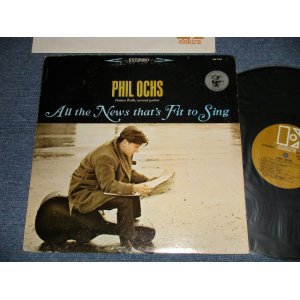 画像: PHIL OCHS - ALL THE NEWS THAT'S FIT TO SING (Ex+/Ex++ Looks:Ex+ EDSP) /1965 Version US AMERICA ORIGINAL 2nd Press "GOLD Label" STEREO Used LP 