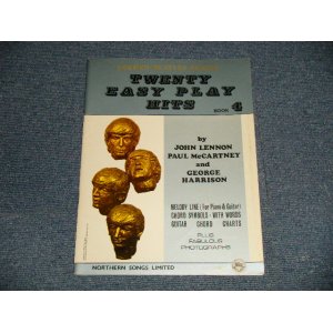 画像: THE BEATLES ‐  TWENTY(20) EASY PLAY HITS BOOK 4 (Ex+++) / 1966? UK ENGLAND ORIGINAL Used SHEET MUSIC