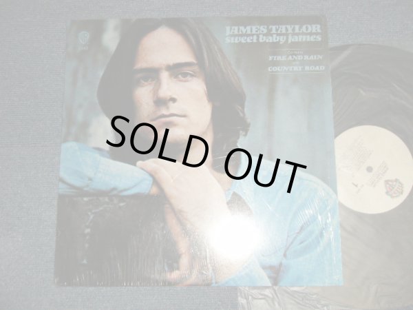 画像1: JAMES TAYLOR - SWEET BABY JAMES : NO POSTER SONG SHEET : 2nd Press "TITLE Credit" on Front Cover (Matrix #A)WS-1-1843 WW8 IF3 SP --◁　1-1 Y B)WS-2-1843 WW6 IF3 SP --◁　1-1) "WINCHESTER Press" (MINT-/Ex++) / 1980's Version US AMERICA 4th Press "WHITE Label" Used LP