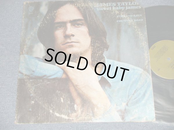 画像1: JAMES TAYLOR - SWEET BABY JAMES : NO POSTER SONG SHEET : 2md Press "TITLE Credit" on Front Cover (Matrix #A)WS-1843A 39638-4  1D LAZERUS B)WS 18438-B-B 39639-C ) "SANTA MARIA Press" (VG+/Ex- WTDMG, CUTOUT) / 1970 US AMERICA ORIGINAL 1st Press "GREEN with "WB" Label" Used LP