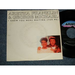 画像: ARETHA FRANKLIN with GEORGE MICHAEL - I KNEW YOU WERE WAITING (FOR ME)  A) 3:52 B) INSTRUMENTAL 4:00 (Ex+/Ex+++, MINT- EDSP) / 1986 US AMERICA ORIGINAL Used 7"45 Single with PICTURE SLEEVE