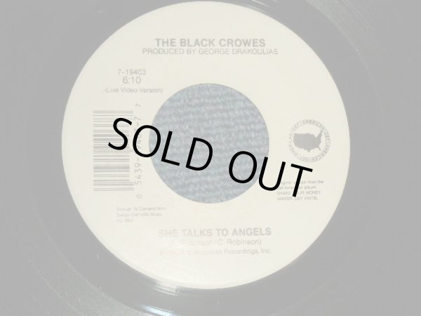 画像1: The BLACK CROWES - SHE TALKS TO ANGELES A) LIVE VERSION   B) Album Version (Ex+++/Ex+++)/ 1991 US AMERICA ORIGINAL ORIGINAL Used 7" Single