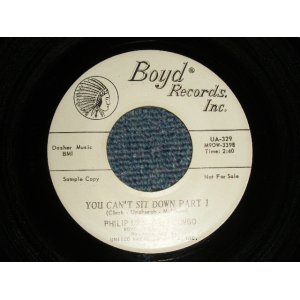 画像: Philip Upchurch Combo - You Can't Sit Down A) PART 1  B) PART 2 (Ex++/Ex WOL) / 1961 US AMERICA "WHITE LABEL PROMO" Used 7"Single  