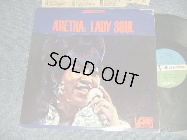 画像1: ARETHA FRANKLIN - LADY SOUL (Matrix #A)STA-681207-AA MR LW AT ▵11523 ・W・ B)ST-A-681208-AA MR AT LW ▵11523-x  ・W・) "MO/MONARCH Press in LA. in CA" (Ex+/Ex+++) / 1968 US AMERICA ORIGINAL 1st Press "GREEN & BLUE Label" Used LP 　