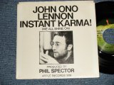 画像: JOHN ONO LENNON - A) INSTANT KARMA!  B) WHO HAS SEEN THE WIND? (PLAY LOUD) (New EDSP)/ 1970 US AMERICA ORIGINAL "BRAND NEW" 7" Single With PICTURE SLEEVE 