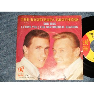 画像: The RIGHTEOUS BROTHERS - A)EBB TIDE  B)(I LOVE YOU) FOR SENTIMENTAL REASONS  (Ex+/Ex+) / 1966 US AMERICA ORIGINAL Used 7" 45 rpm Single with PICTURE SLEEVE