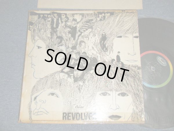 画像1: BEATLES - REVOLVER (Ex+++/Ex+)  /1966 US AMERICA ORIGINAL 1st Press "BLACK With RAINBOWRing/COLOR Band Label" in MONO WAX + REISSUE STEREO JACKET Used LP beautiful