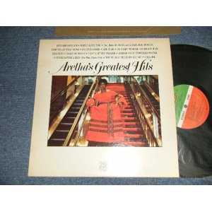 画像: ARETHA FRANKLIN - ARETHA'S GREATEST HITS ("RI / PRC RICHMOND Press in INDIANA")(Ex+++/Ex+++ B-6,7:Ex+) / 1976 Version US AMERICA 1st Press "GREEN & RED Label" 3rd Press "Small 75 ROCKFELLER with 'W' Label" Used LP 　