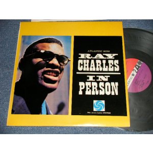 画像: RAY CHARLES -  IN PERSON  (Ex+++/Ex++)  / 1961 US AMERICA REISSUE  "RED & PLUM with WHITE FAN Label" MONO Used LP 