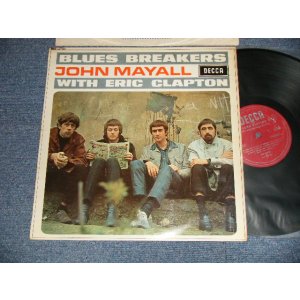画像: JOHN MAYALL BLUES BREAKERS  - WITH ERIC CLAPTON (Matrix # A)ARL-7297-1A B)ARL-7298-1A) (Ex+/Ex++) / 1966 UK ENGLAND ORIGINAL1st Press "FLIP-BACK at BACK COVER"  "Un-Boxed DECCA Label" MONO Used LP 