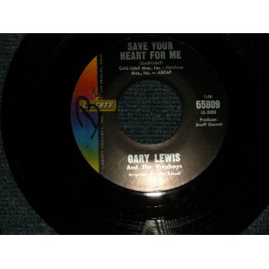 画像: GARY LEWIS & THE PLAYBOYS - A)SAVE YOUR HEART FOR ME  B)WITHOUT A WORD OF WARNING (MINT-/MINT-) /1965  US AMERICA ORIGINAL Used 7"SINGLE