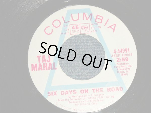 画像1: TAJ MAHAL - A)SIX DAYS ON THE ROAD   B)LIGHT TRAIN BLUES (Ex+++ Looks:MINT-/Ex+++ Looks:MINT-) / 1969 US AMERICA ORIGINAL "WHITE LABEL PROMO" Used 7" 45rpm Single