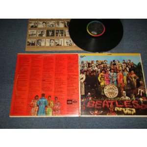 画像:  BEATLES  - SGT PEPPERS LONELY HEARTS CLUB BAND(NO Cut Outs + NO CUSTOM SLEEVE) (Matrix #A)SMAS-1-2653-A-10 : CJ ＊ B)SMAS-2-2653-A-12  ＊) "LOS ANGELES Press in CA"  (Ex/Ex TEAROFC, EDSP, WOFC) / 1968 US AMERICA ORIGINAL 1st Press "BLACK with RAINBOW Label" Used LP 