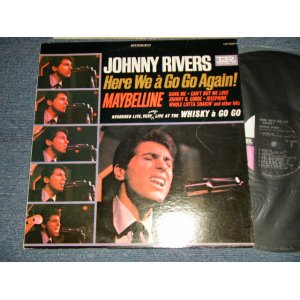 画像: JOHNNY RIVERS - HERE WE  A GO GO AGAIN! (Ex+++, Ex+/Ex+) / 1964 US AMERICA  ORIGINAL "1st Press BLACK with PINK Label" STEREO Used LP 