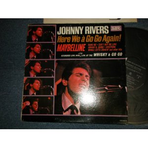 画像: JOHNNY RIVERS - HERE WE  A GO GO AGAIN! (Ex+/MINT-) / 1964 US AMERICA  ORIGINAL "1st Press BLACK with PINK Label" MONO Used LP 