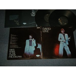 画像: DAVID BOWIE - DAVID LIVE (with CUSTOM INNER) (Ex++/MINT-) / 1976 Version US AMERICA REISSUE "BLACK Label" Used 2-LP 