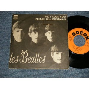 画像: THE BEATLES - A)PS I LOVE YOU  B)PLEASE MR. POSTMAN (Ex+/Ex++ EDSP) / 1965 FRANCE FRENCH ORIGINAL "ORANGE Label" Used 7" 45 rpm Single with PICTURE SLEEVE
