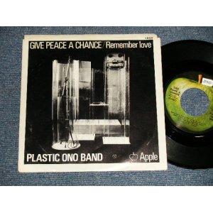 画像: PLASTIC ONO BAND (JOHN LENNON) - A) GIVE PEACE A CHANCE  B) REMEMBER LOVE (Ex++/Ex++ STOL, STOBC)/ 1969 US AMERICA ORIGINAL Used  7" Single With PICTURE SLEEVE 
